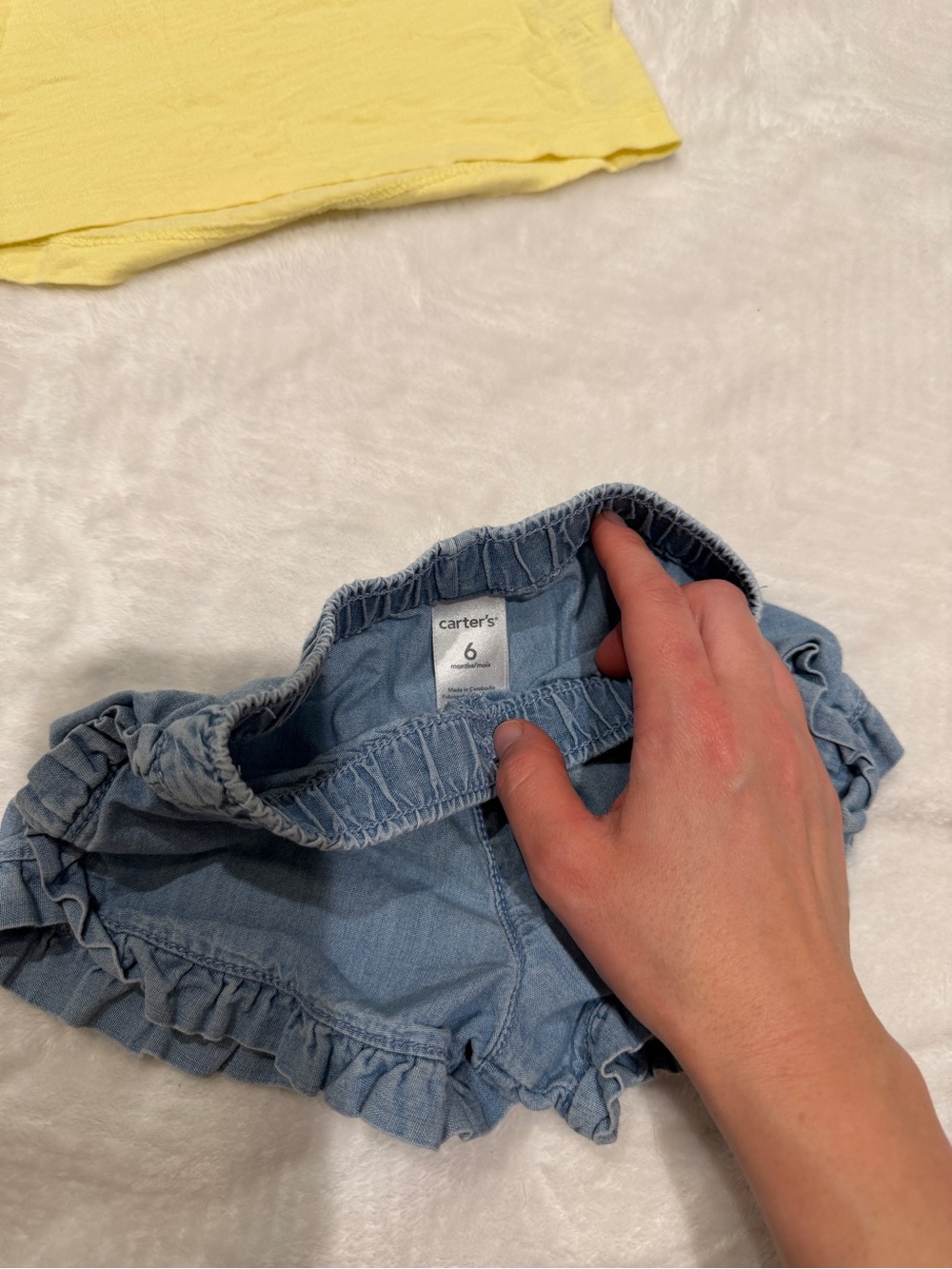 Carter's Pale Yellow Ruffled Tank Top - Picture 2 of 4